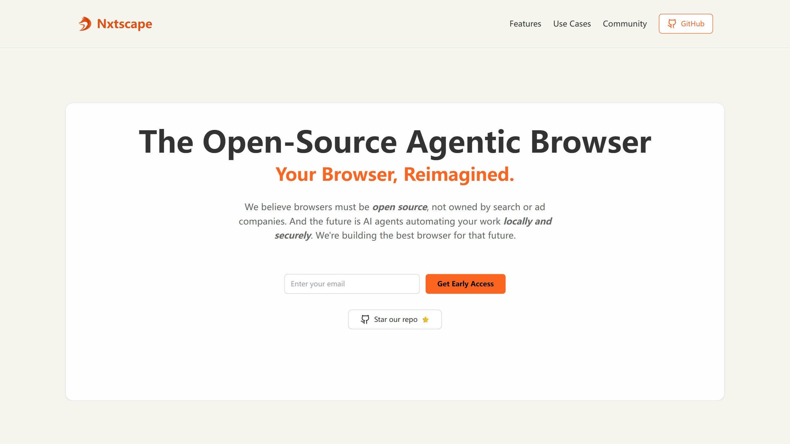 Nxtscape screenshot 1